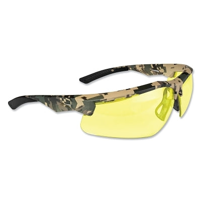 Thraxus Safety Glasses, Amber Lens, Polycarbonate, Anti-Fog, Digital Camo Frame