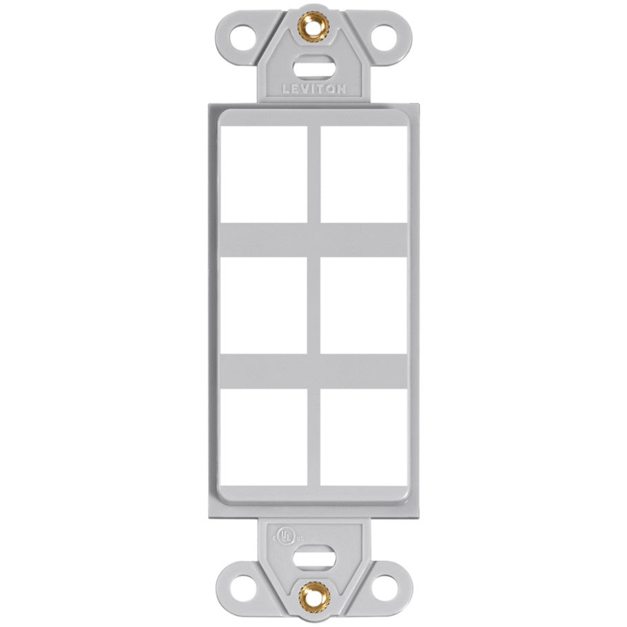 QuickPort Decora Multimedia Insert, 6-Port, Gray