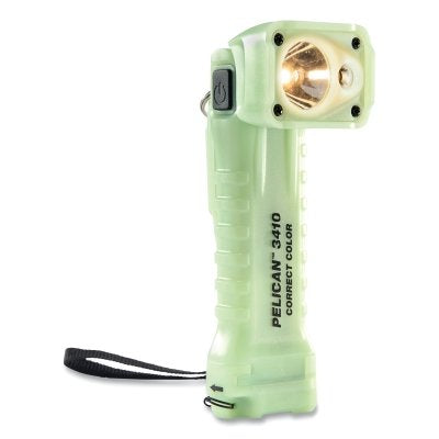 3410 Right Angle Compact Work Light, 3 AAA (Not Included), 484 Lumens, Photo Luminescent, Magnet Clip