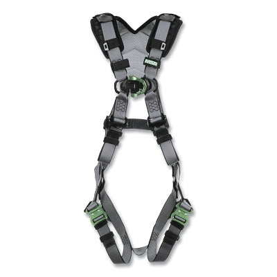 V-FIT Full-Body Harness, Back/Chest D-Rings, Std, QC Chest/Leg Strap Buckles, Shoulder Padding