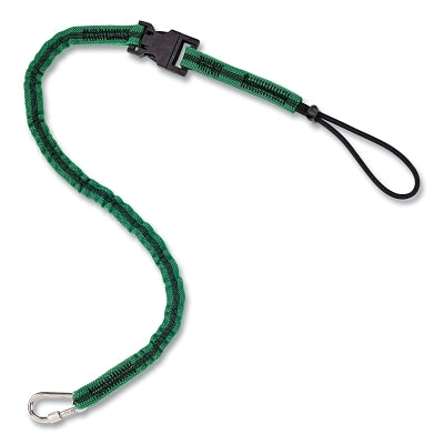 Retractable Tool Tether, Carabiner/Detachable Loop, 0.8 in W x 35.4 in Retracted L x 47.2 in Extended L, 5 lb Capacity