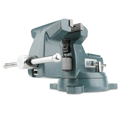 Mechanics Vises, 4 in Jaw, 3-7/16 in Throat, Swivel Base