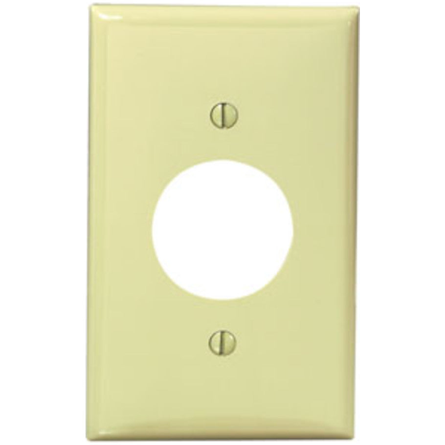 Device Mount Wall Plate For Single 1.406 Inch Dia. Device, 1-Gang, Ivory
