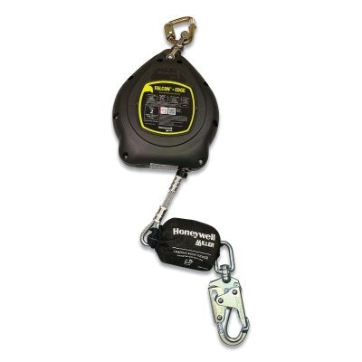 Falcon+ Edge Self-Retracting Lifeline, Galvanized Steel, 50 ft L, Double Lock Carabiner, 310 lb, Swivel Snap Hook, 1 Leg