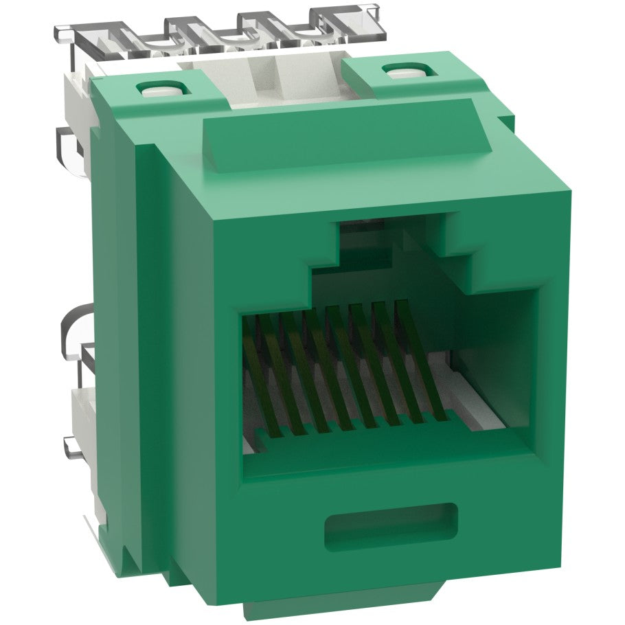 NetKey Cat 6 Keystone Punchdown Jack Module, Green