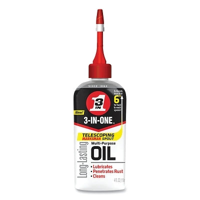 3-IN-ONE Multi-Purpose Oil, 4 fl oz, Bottle with Telescoping Marksman Spout