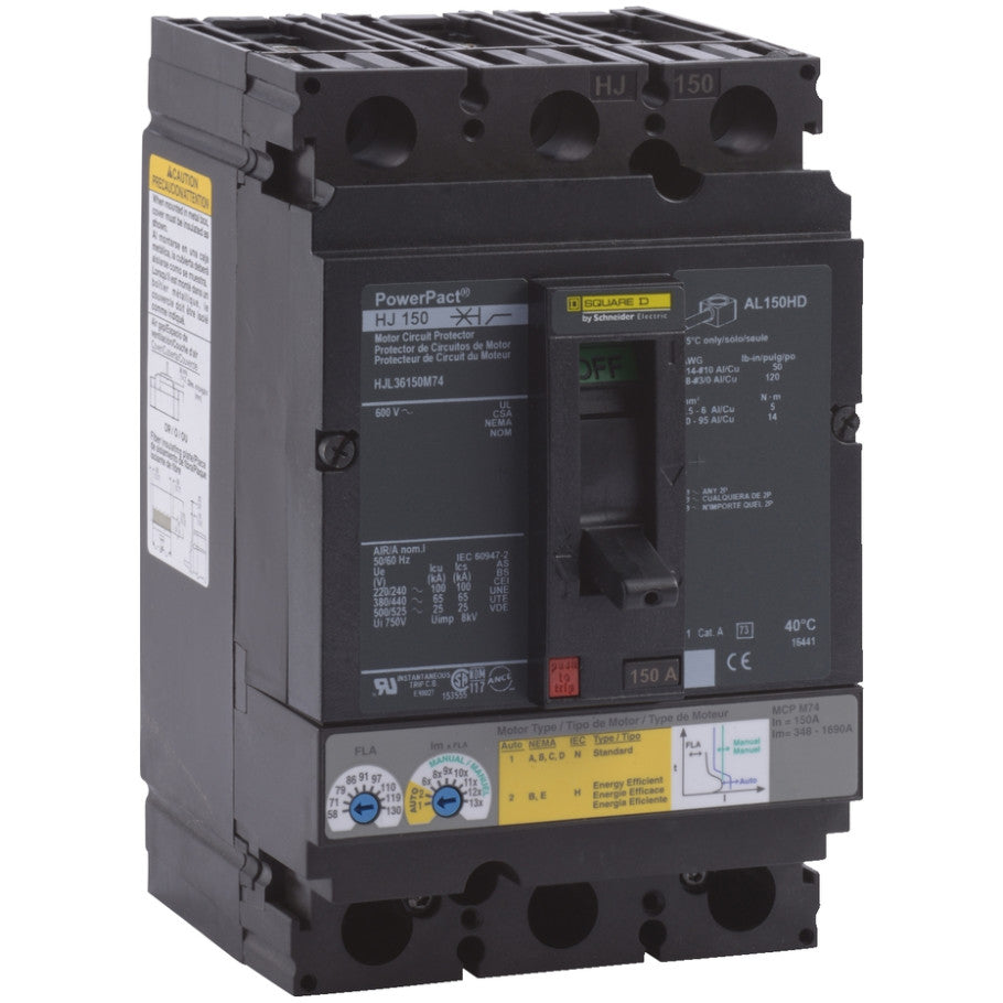 PowerPact Motor Circuit Protector, 150A, 600V, H-Frame
