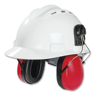 HPS428 Premium Cap Mounted Ear Muff, 28 dB, Black/Red