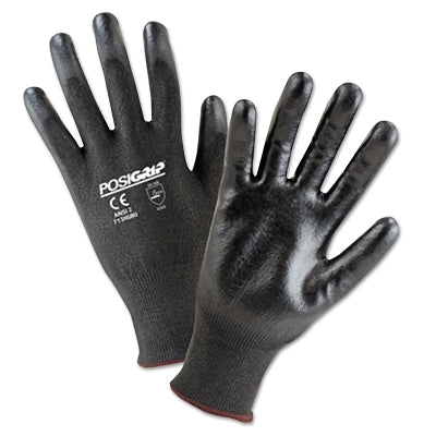 713HGBU Palm Coated HPPE Gloves, Large, Black