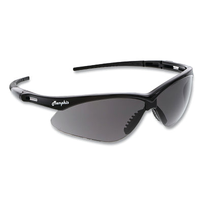 Memphis MP1 Safety Glasses, Gray, Polycarbonate Lens, Duramass Scratch Resistant Coating, Black Frame/Temple