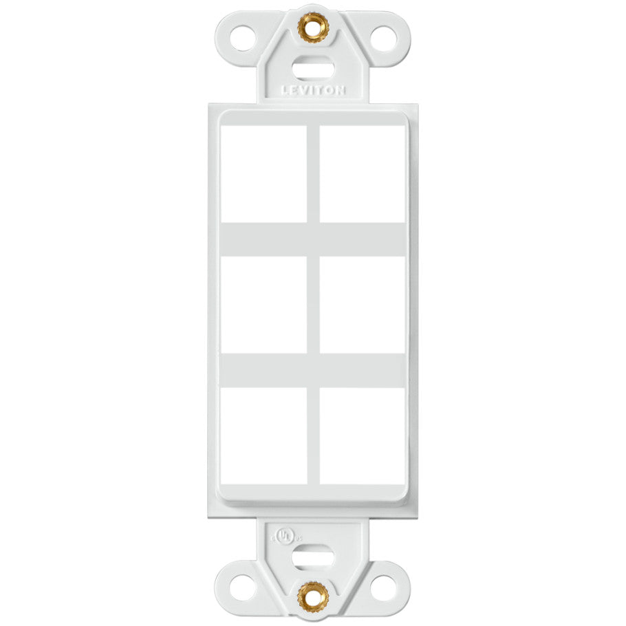 QuickPort Decora Multimedia Insert, 6-Port, White