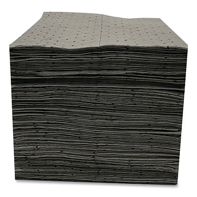 Universal Sorbent Pad, 16 in W x 18 in L, Heavy, Gray