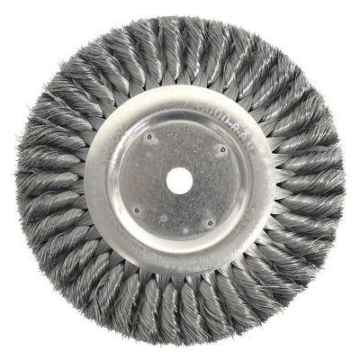 Standard Twist Knot Wire Wheel, 8 in D x 5/8 in W, .0118 in Steel, 6,000 rpm