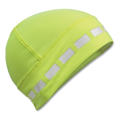 Fleece High Visibility Cap, One Size Fits Most, Lime with Reflective Stripe