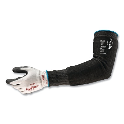 11-250 Cut-Resistant Sleeve, 18 in Extra Wide, Elastic Closure, Black