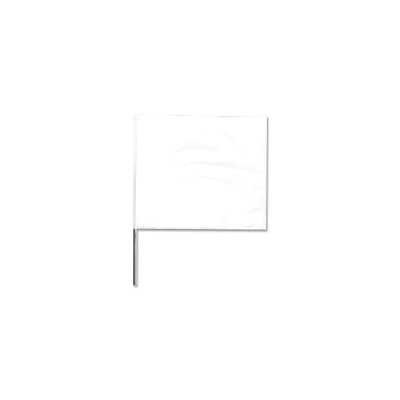 Stake Flag, 4 in x 5 in, 30 in H, White