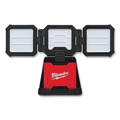 M18 Rover LED Cordless Flood Light, Dual Power Triple-Panel Flood and Area Light, 1200 lm to 4500 lm, Incl Rafter Hook