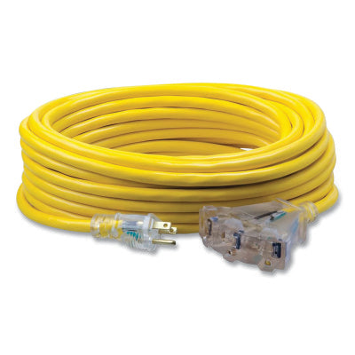 Tri-Source Vinyl Multiple Outlet Cord, 50 ft, 3 Outlets
