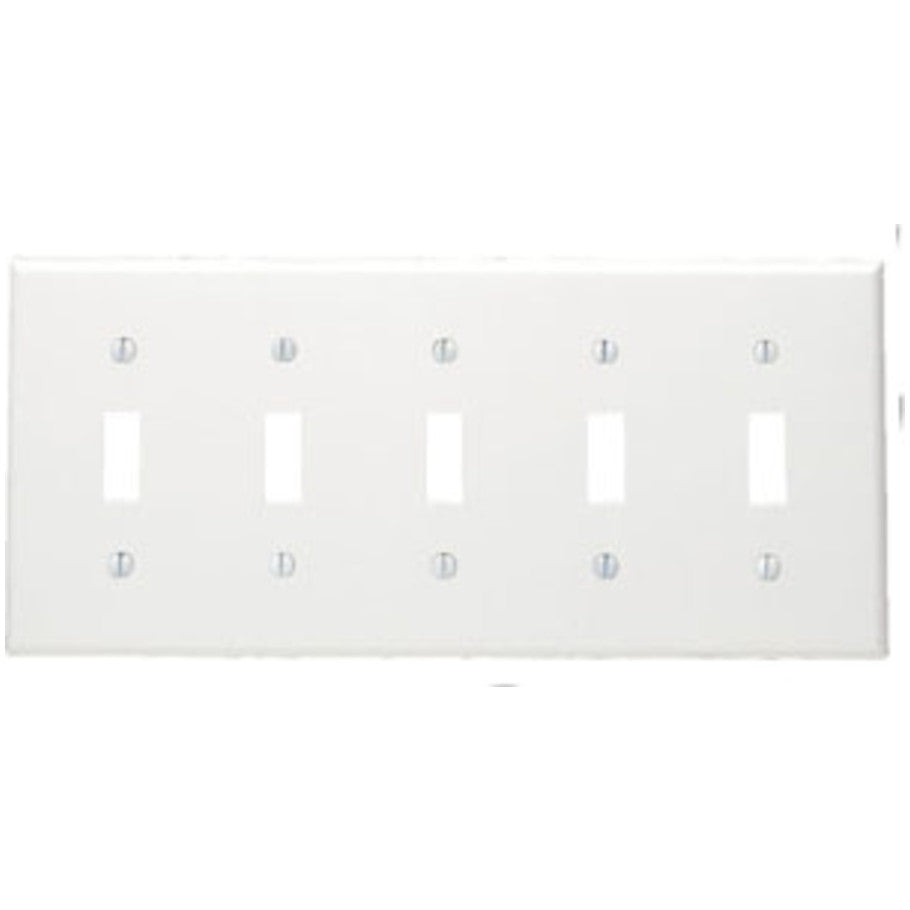 Type 302 Stainless Steel 5 Gang Device Mount Toggle Switch Wall Plate