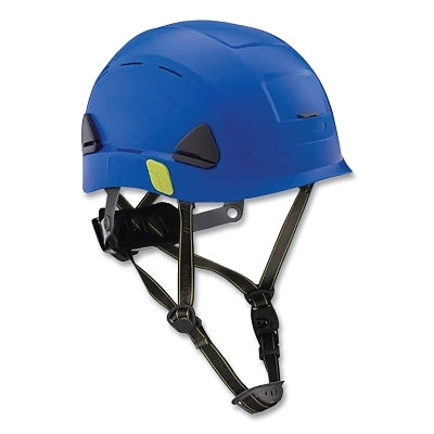 Fibre-Metal Climbing Style Safety Helmet, Type II, Dual Locking Rachet Suspension, Vented, Dark Blue