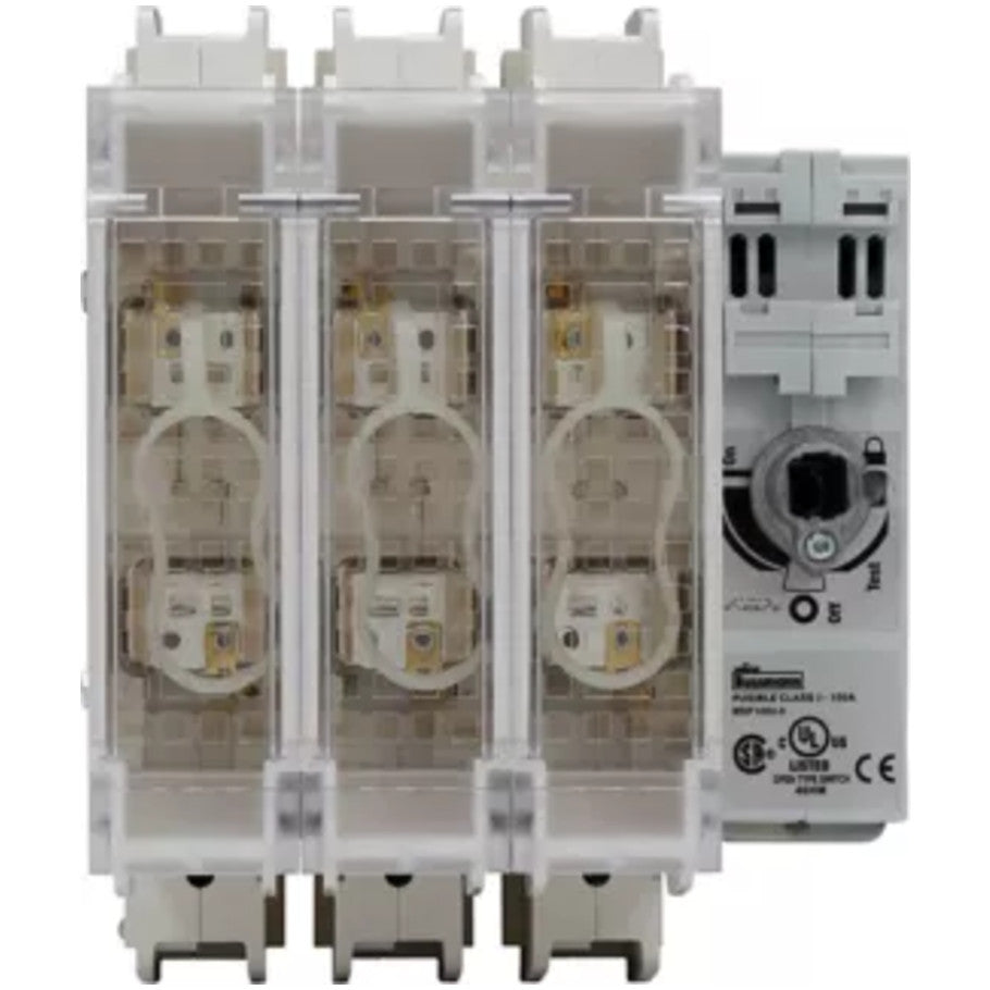 Rotary Disconnect Switch, Fused, Front/Side Handle Operation, Flange, 100A