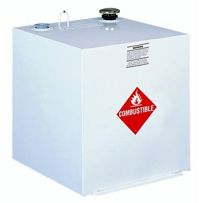 Liquid Transfer Tank, For Trucks, Square, 50 gal, Steel, White