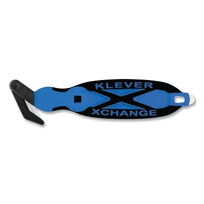 XChange Safety Cutter, Wide Head, 7 in L, Straight Blade, Steel, Plastic Handle, Blue