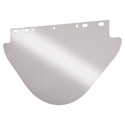 Visor, Clear, Unbound, 19 in L x 9-3/4 in, for Fibre-Metal Head Gear/Cap Adaptors