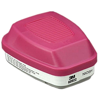 3M 60922 Combination Cartridges/P100 Particulate Filters, Acid Gases