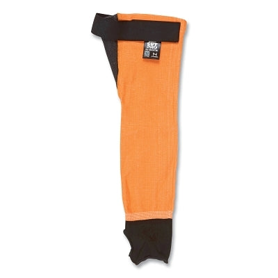 CutPro HyperMax Fiber Cut Resistant Sleeve, 22 in L, Adjustable Hook and Loop, High Visiblity Orange