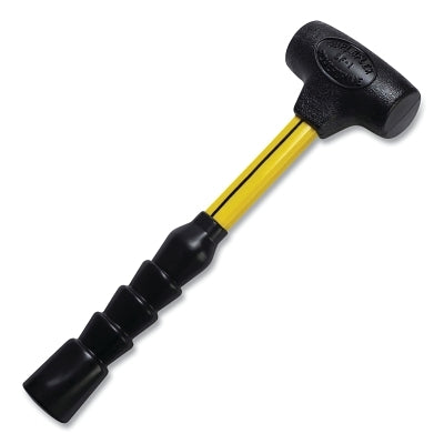 Power Drive Dead Blow Hammer, 2 lb Head, 2 in dia, 13-3/4 in Handle L, Yellow