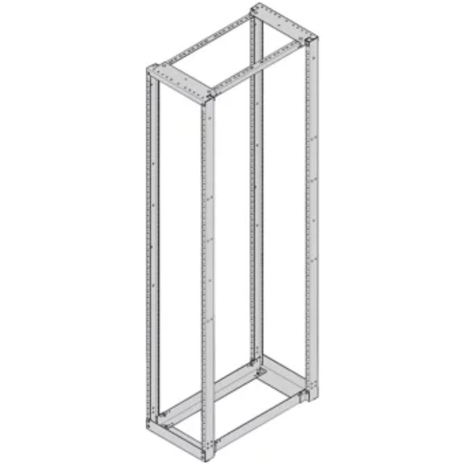 Four Post Adjustable Equipment Rack, 84 in. H x 24-30 in. D, Flat Black