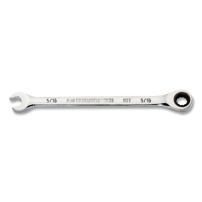 90-Tooth 12 Point Ratcheting Combination Wrench, SAE, 5/16 in