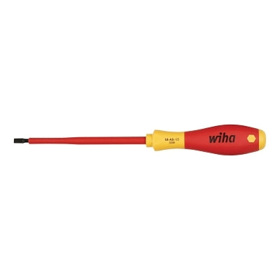 SoftFinish Insulated Screwdriver, Slotted, 8 in L 1000 volt Certified