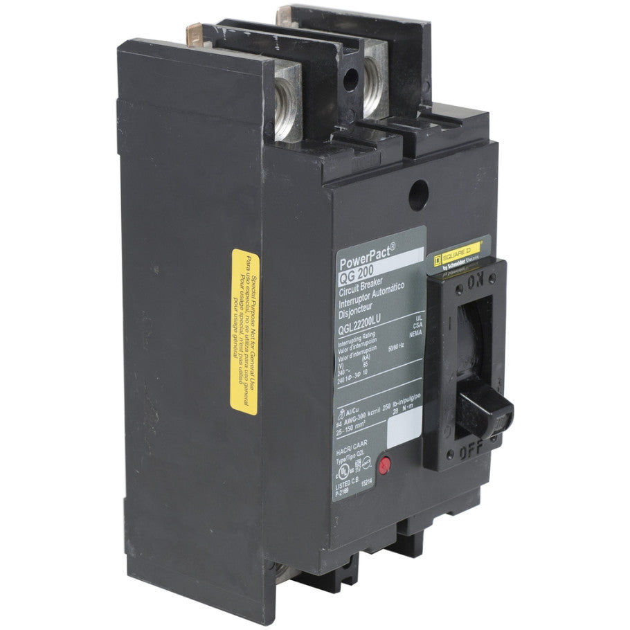 PowerPact Q Series Molded Case Circuit Breaker, 6.47 H x 4.5 W x 3.93 D in.