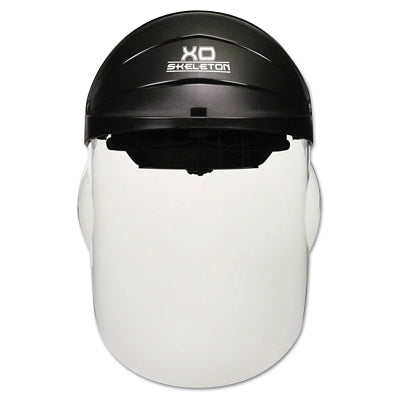 XO Skeleton Headgear with Molded Faceshield, Clear, 12-1/2 in L, 9 in H, Polycarbonate, Hardcoat