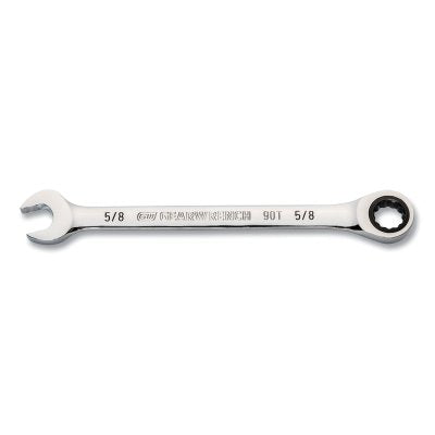 90-Tooth 12 Point Ratcheting Combination Wrench, SAE, 5/8 in