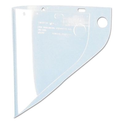 High Performance Faceshield Window, Uncoated, Clear, Extended View, 19 in L x 9-3/4 in H