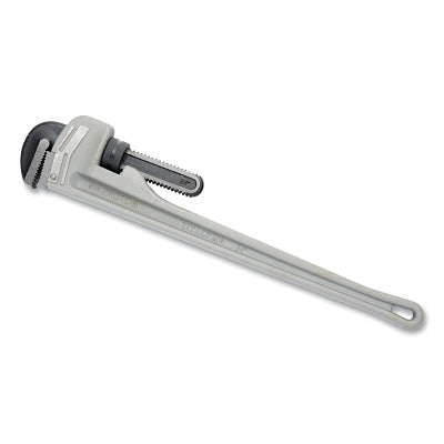 Aluminum Pipe Wrench, 90 Head Angle, Forged Steel Jaw, 36 in