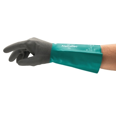 AlphaTec Nitrile Gloves, Size 10, Gray