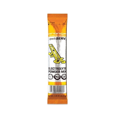 qwikSERV Electrolyte Powder Mix, 1.26 oz, Packet/Sticks, Yields 16.9 fl oz, Orange, 100 EA/CA
