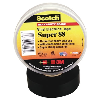 3M 103646 Super 88 Vinyl Electrical Tape, 1-1/2 in x 44 ft, Black
