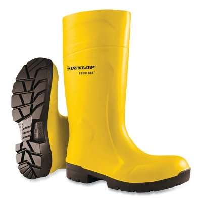 Purofort FoodPro MultiGrip Boots, Men's 8, Polyurethane, Yellow/Black