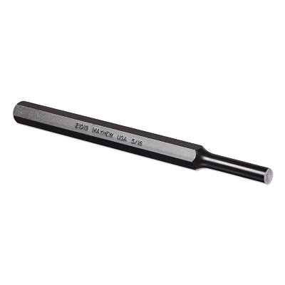Pin Punches, 6 in, 5/16 in tip, Alloy Steel, Full Finish