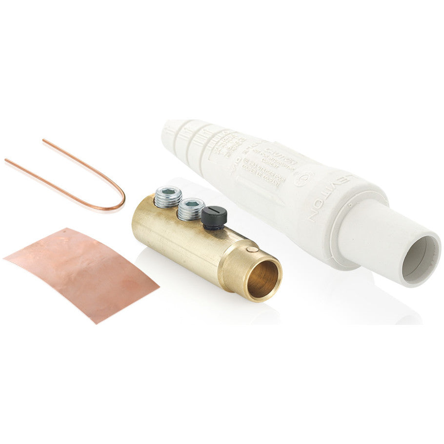 Single Pole Cam-Type Connector, Female, 400A, 600 V AC/DC, 2/0 to 4/0 AWG, White