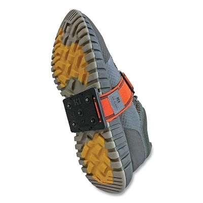 Slim Profile Mid-Sole Ice Cleat, One Size, Polymer Blend, Black/Hi-Vis Orange
