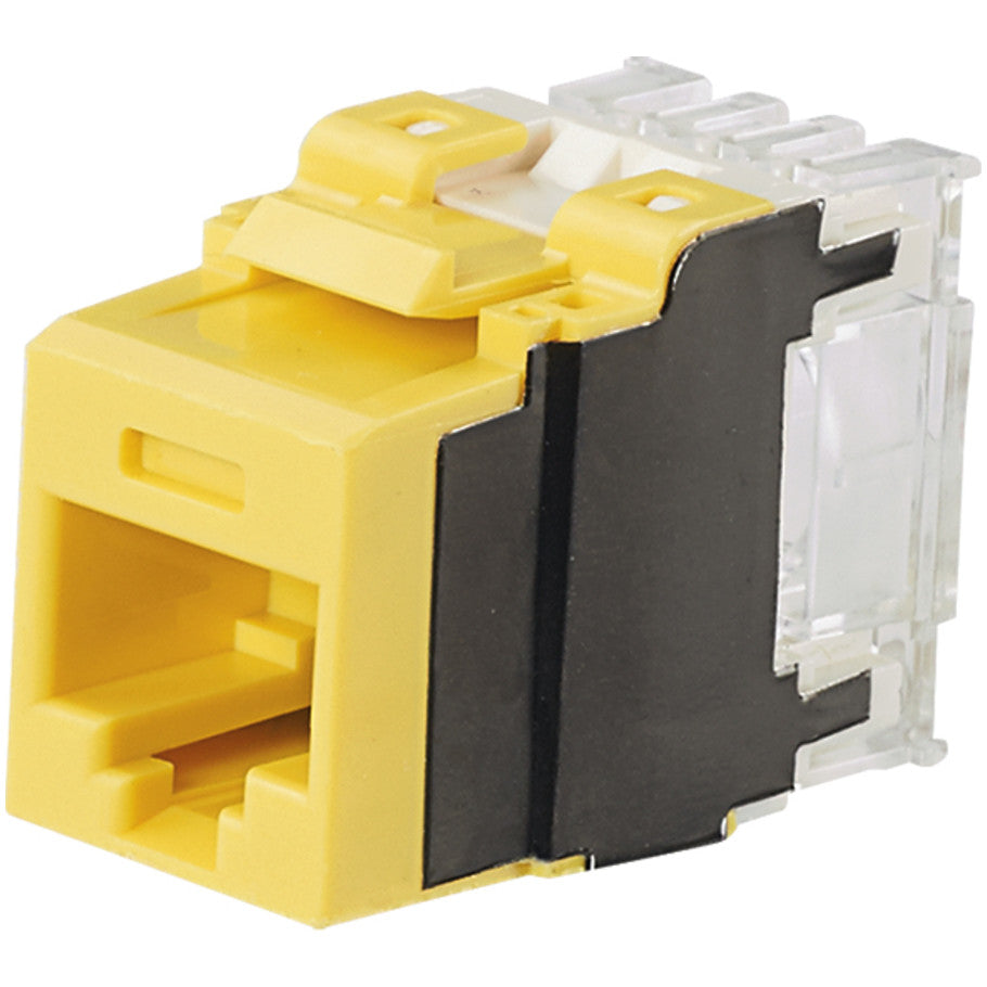 NetKey Cat 6A Jack Module, Yellow