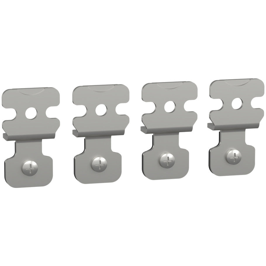 Set of 4 wall fixing lugs, made of steel. For PanelSeT S3D enclosure