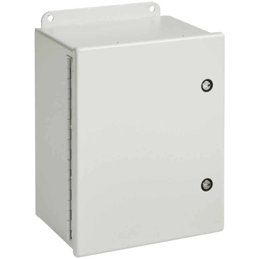 Type 4 Junction Box, Steel, Continuous Hinge Cover with Quarter-Turn Latch, 12 x 12 x 6 in.