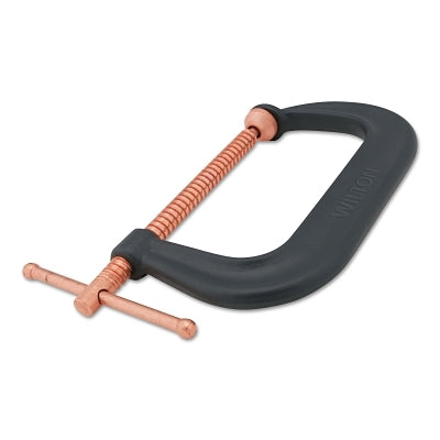 Spark-Duty 400P/400CS Hi-Vis C-Clamp, Sliding Pin, 6 in Throat Depth, Gray, 2 in to 10-1/8 in Opening